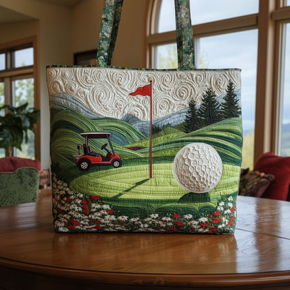 The Golf Course Quilted Tote 2156