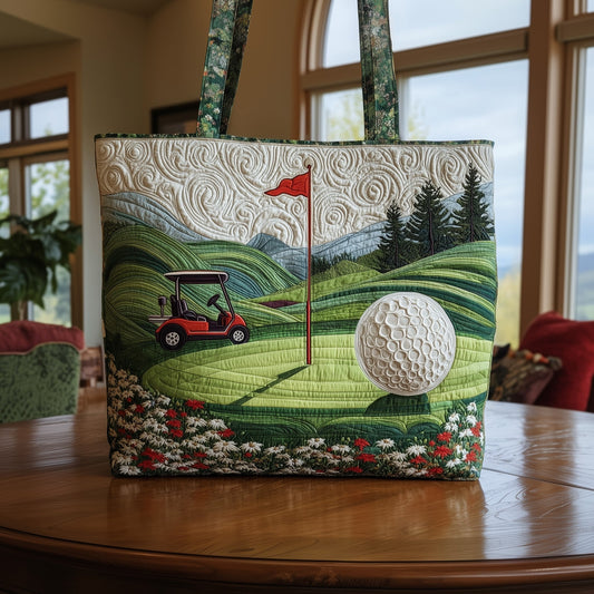 The Golf Course Quilted Tote 2156