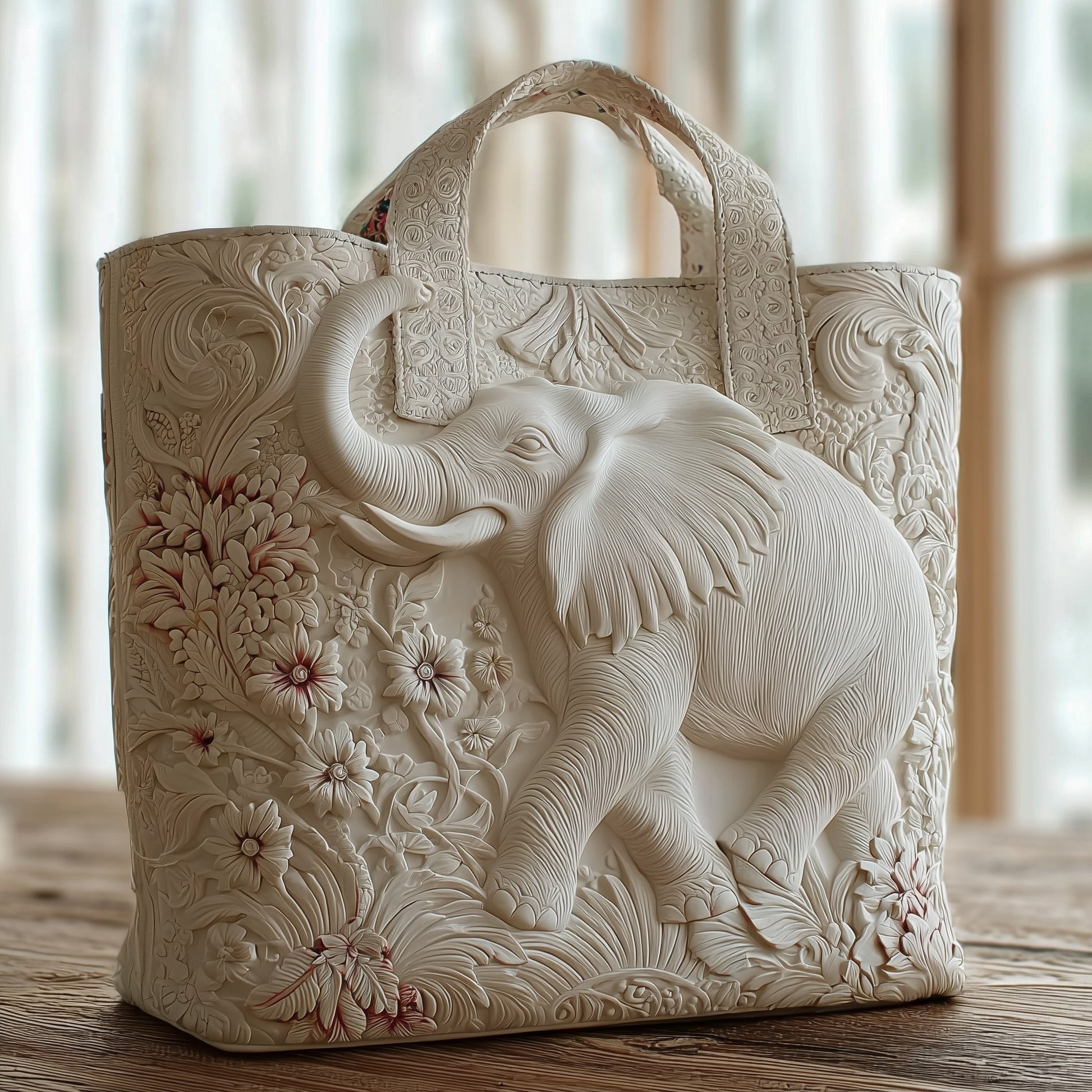 The Elegant Elephant Quilted Tote