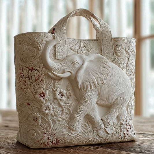 The Elegant Elephant Quilted Tote