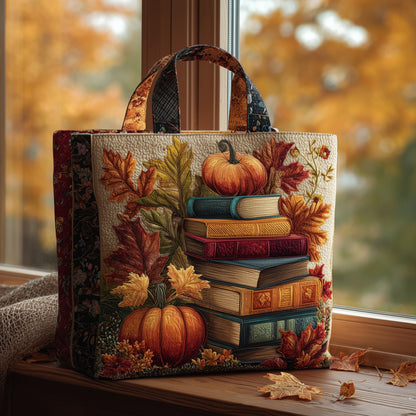 The Autumn Books Quilted Tote