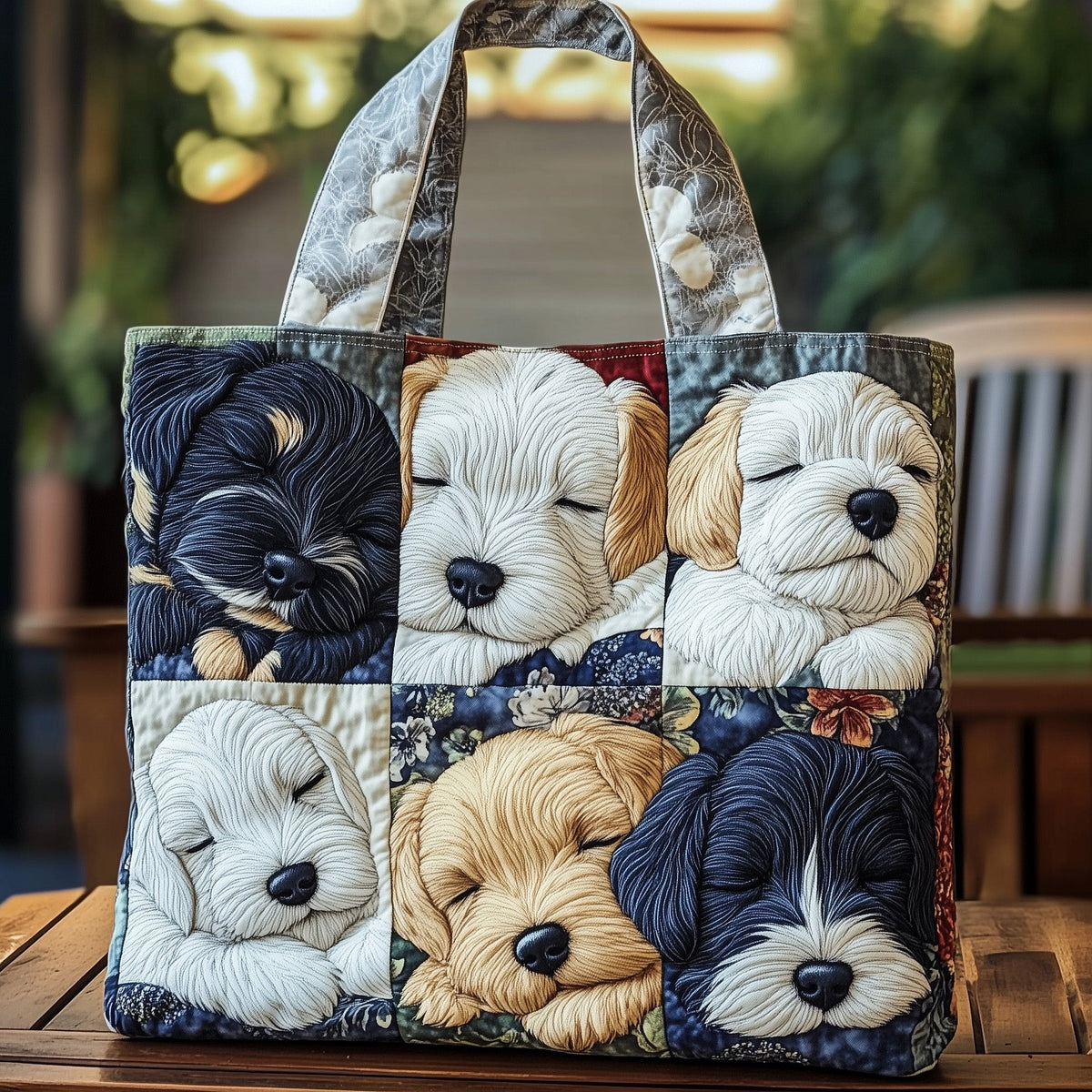 Schnauzer Dog Faces Tote Bag