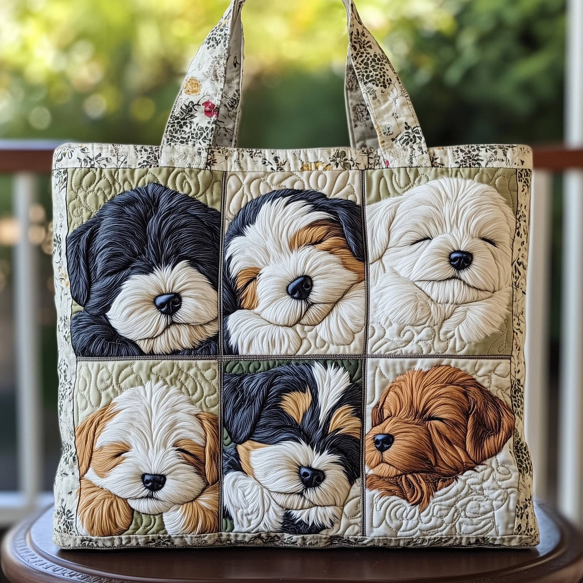 The Schnauzer Charm Quilted Tote 2468