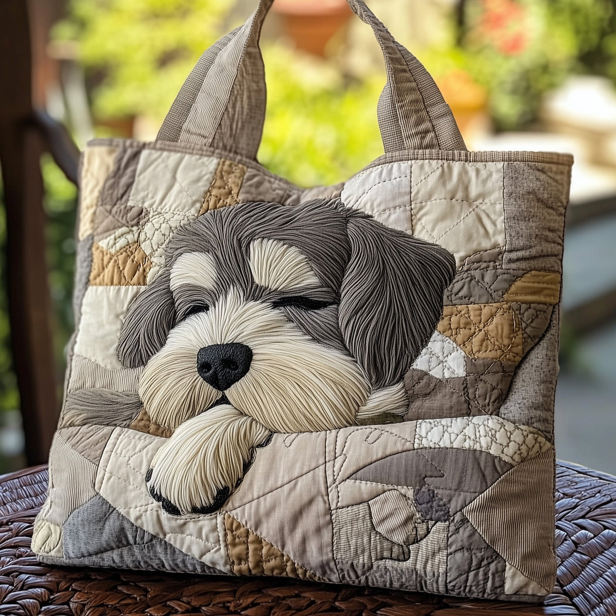 The Schnauzer Quilted Tote Bag 2470