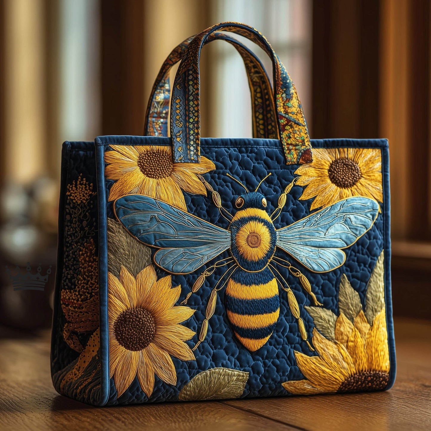 Everyday Bee Sunflowers Quilted Tote