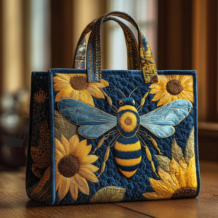 Everyday Bee Sunflowers Quilted Tote