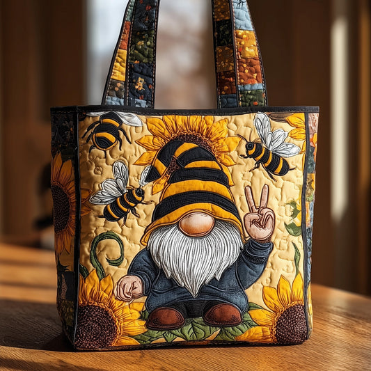 The Bee Gnome Quilted Tote
