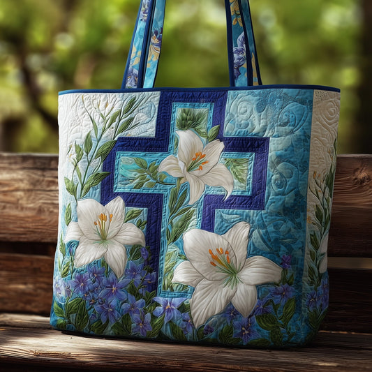 The Lily Cross Quilted Tote