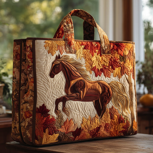The Autumn Mustang Quilted Tote