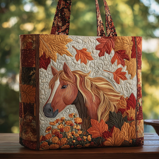 The Autumn Horse Quilted Tote