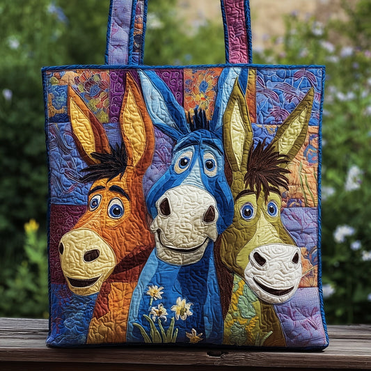 Everyday Whimsical Donkey Quilted Tote