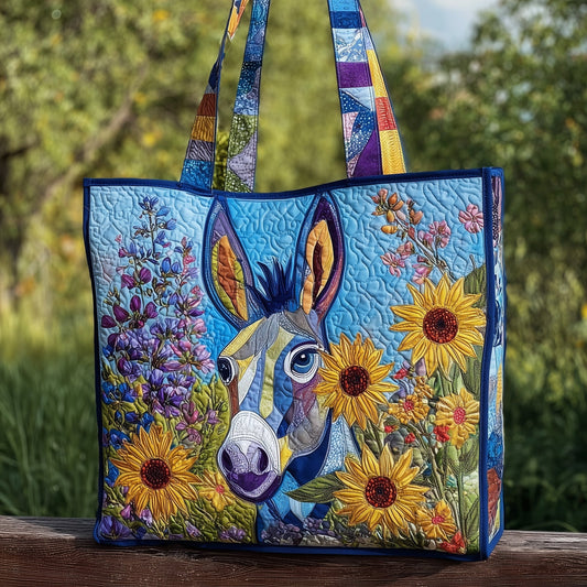 The Whimsical Donkey Quilted Tote