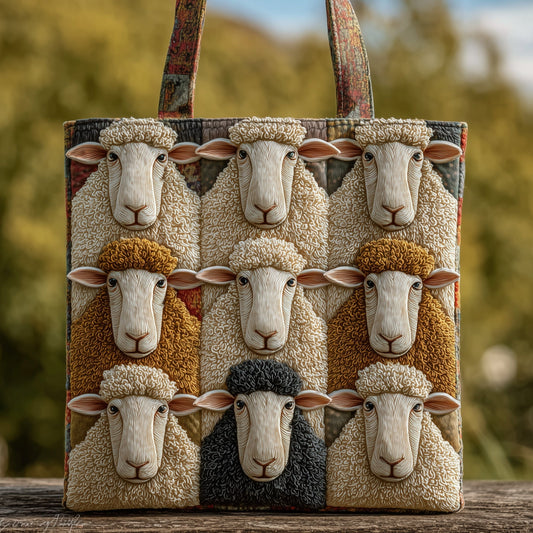 The Farmhouse Sheep Quilted Tote 2708