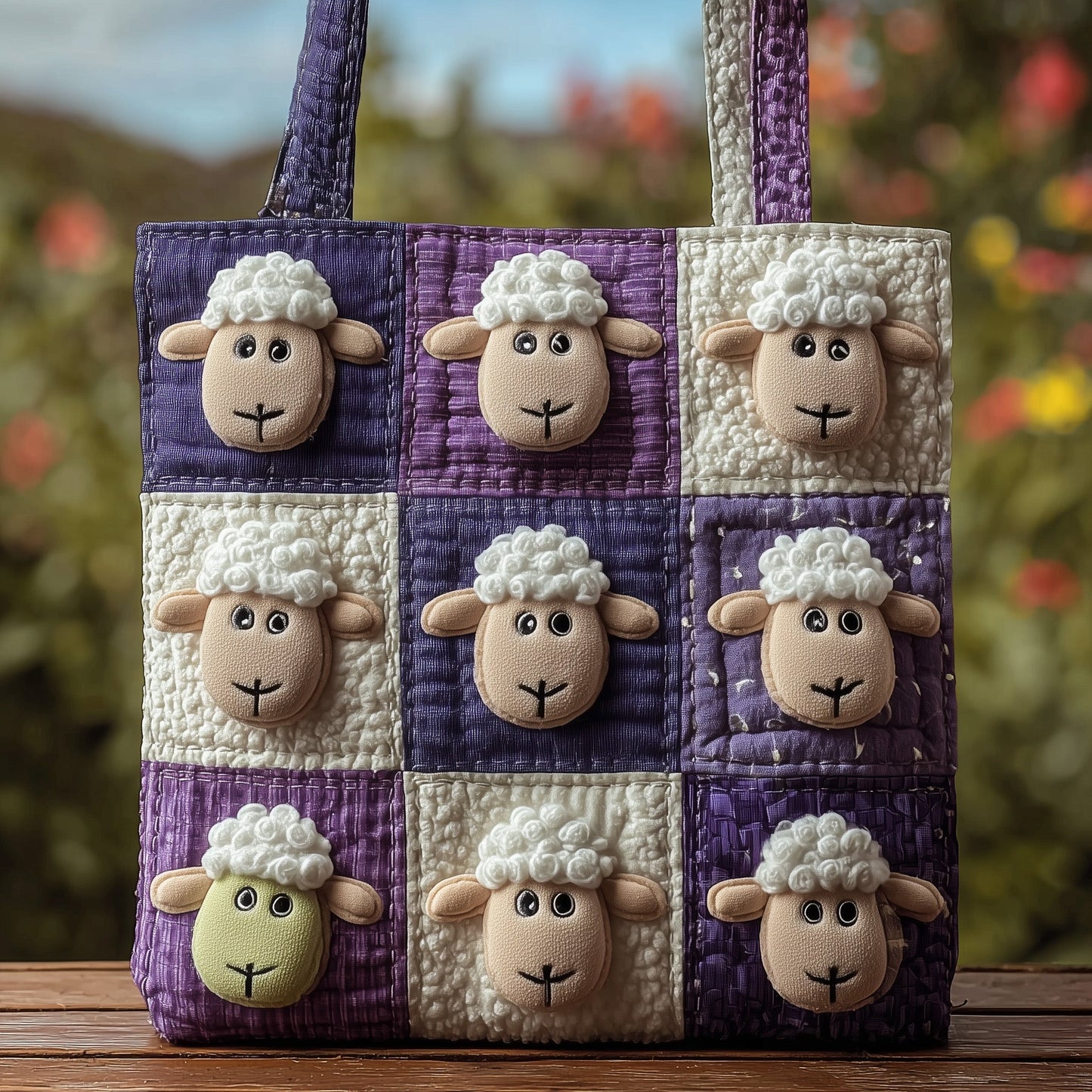 The Sheep Patch Quilted Tote