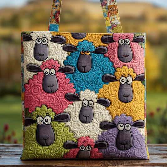 Colorful Sheep Artwork Tote Bag