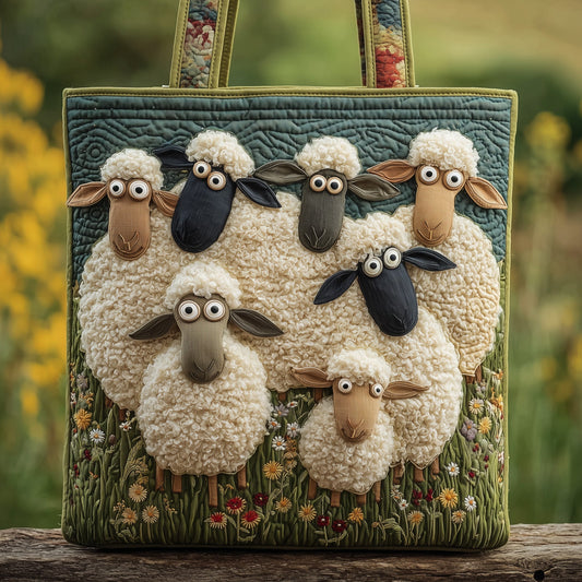 The Whimsical Sheep Quilted Tote 2718