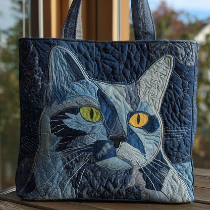 Everyday Cat Face Quilted Tote