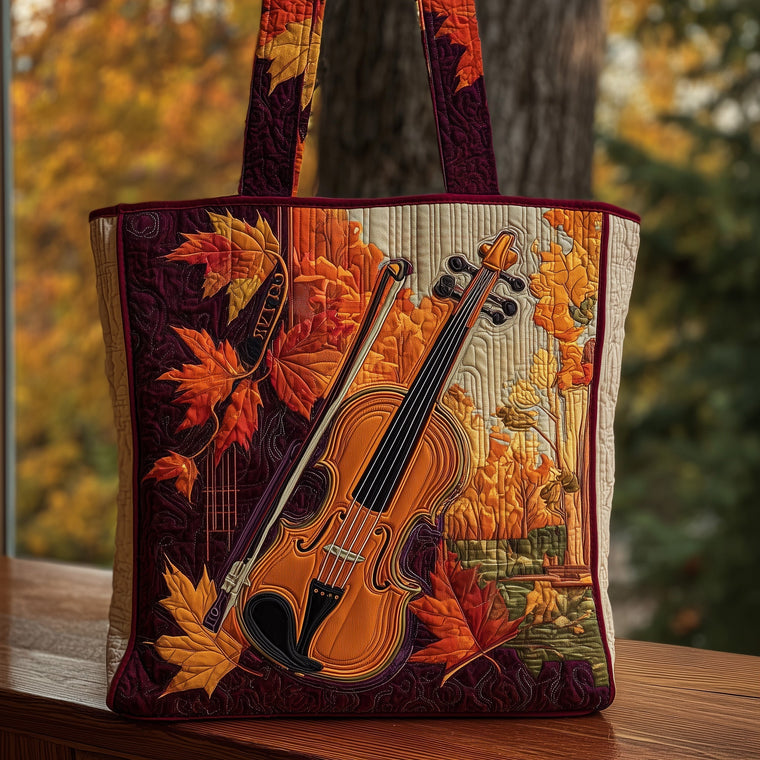 The Autumn Violin Quilted Tote