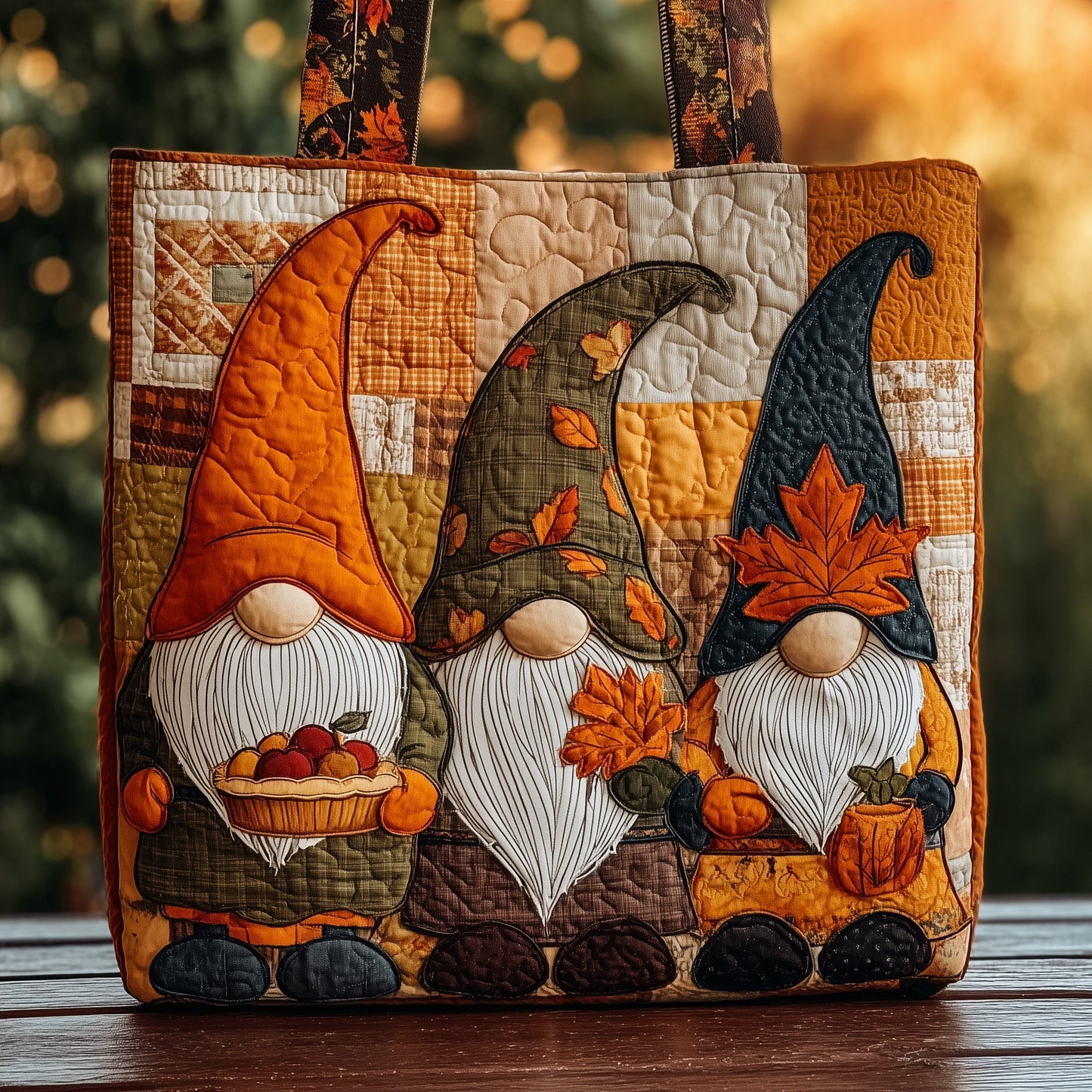 Everyday Gnome Quilted Tote Bag