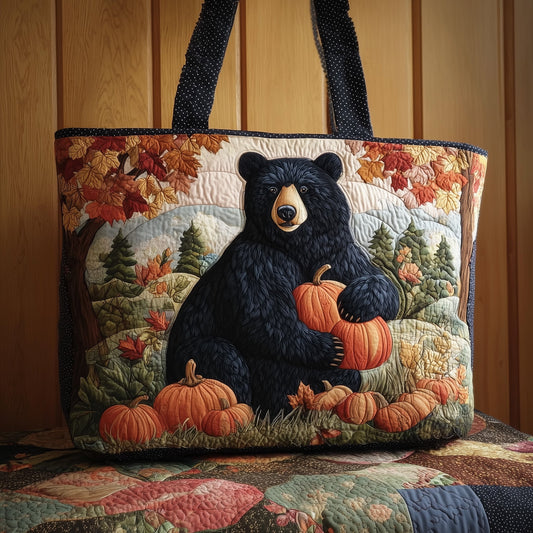 The Autumn Bear Quilted Tote