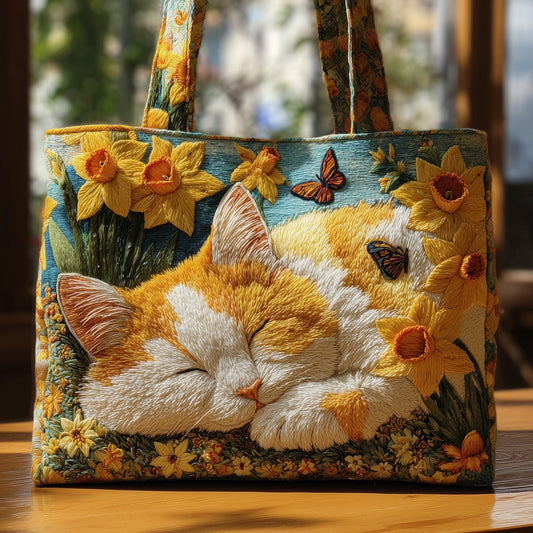 The Garden Cat Quilted Tote