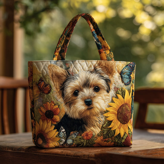 Yorkshire Terrier Dog Quilted Tote