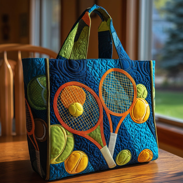 Tennis Rackets Balls Tote Bag