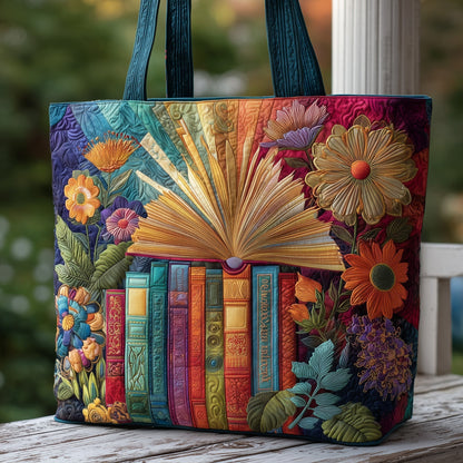 The Bookish Floral Quilted Tote