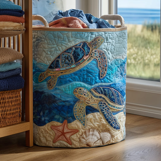 The Turtle Quilted Laundry Basket Tote 3690