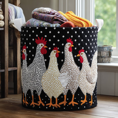 Chicken Laundry Basket Quilted Tote