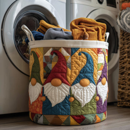 Autumn Gnomes Laundry Quilted Tote