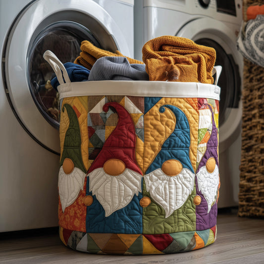 Autumn Gnomes Laundry Quilted Tote