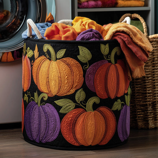 The Pumpkin Quilted Laundry Basket Tote