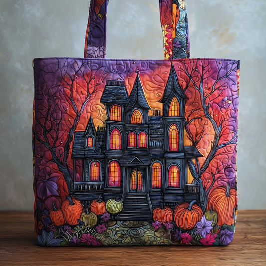 The Haunted Manor Quilted Tote