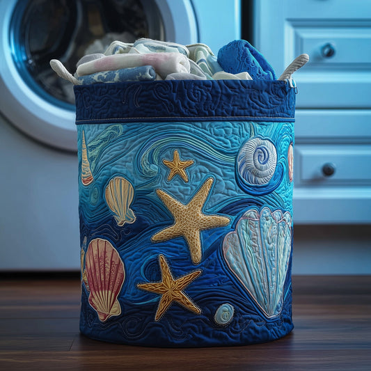 The Ocean Breeze Quilted Laundry Basket Tote 3839