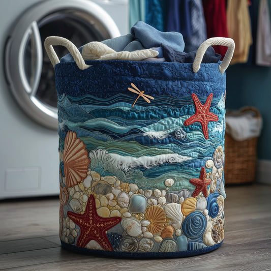 The Ocean Breeze Quilted Laundry Basket Tote 3840