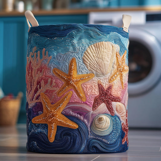 The Ocean Breeze Quilted Laundry Basket Tote 3842