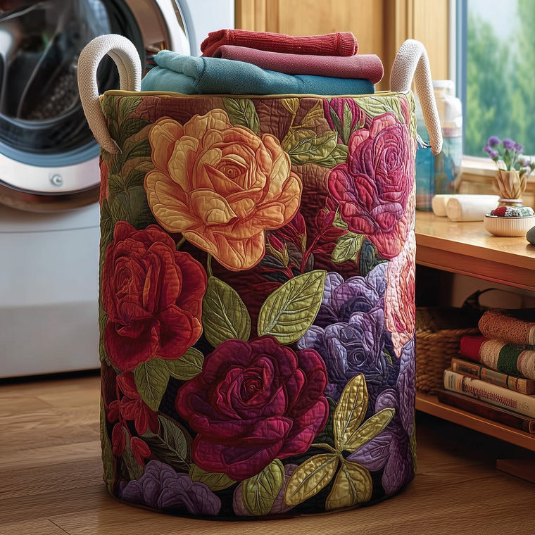 Rose Laundry Basket Quilted Tote