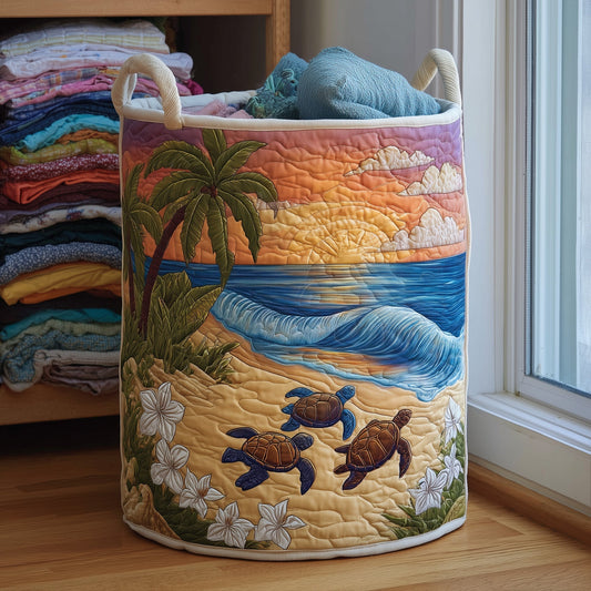 Turtle Laundry Basket Quilted Tote