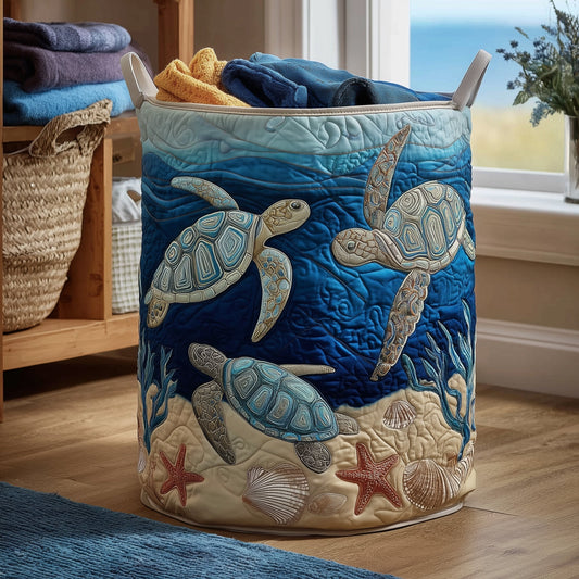 The Turtle Quilted Laundry Basket Tote 3936