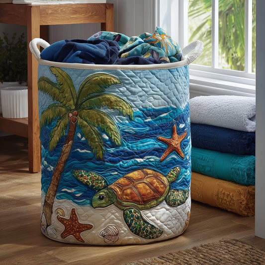 The Turtle Quilted Laundry Basket Tote 3937
