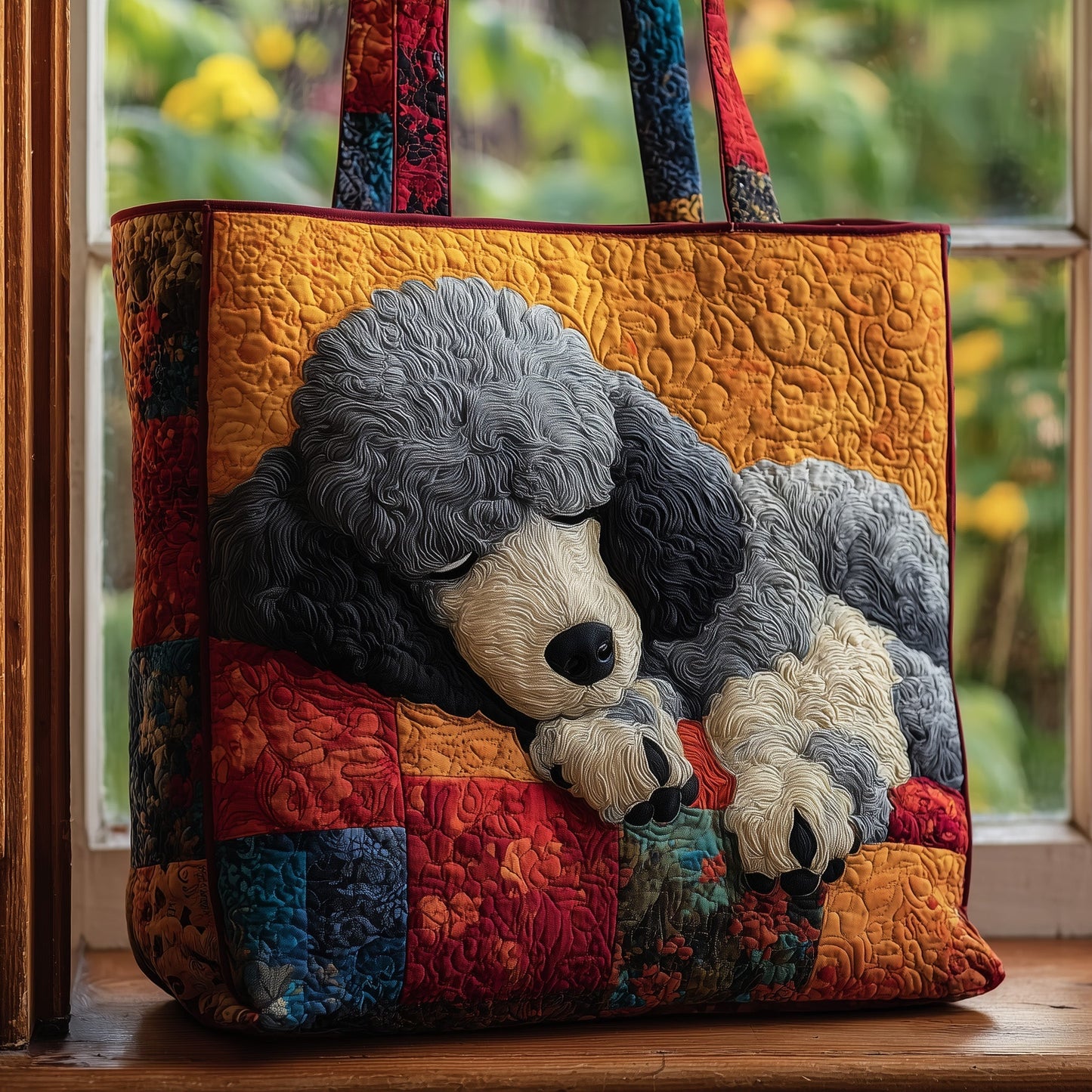 Everyday Poodles Quilted Tote Bag