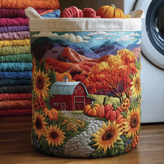 The Fall Farm Quilted Laundry Basket Tote