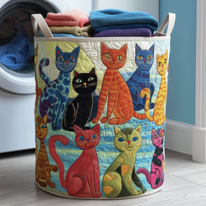 Whimsical Cats Laundry Tote Bag
