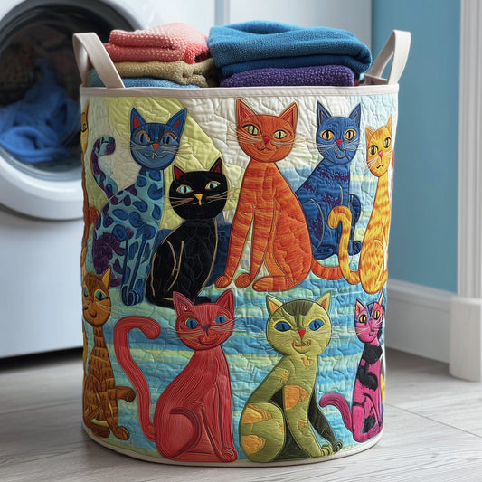 Whimsical Cats Laundry Tote Bag