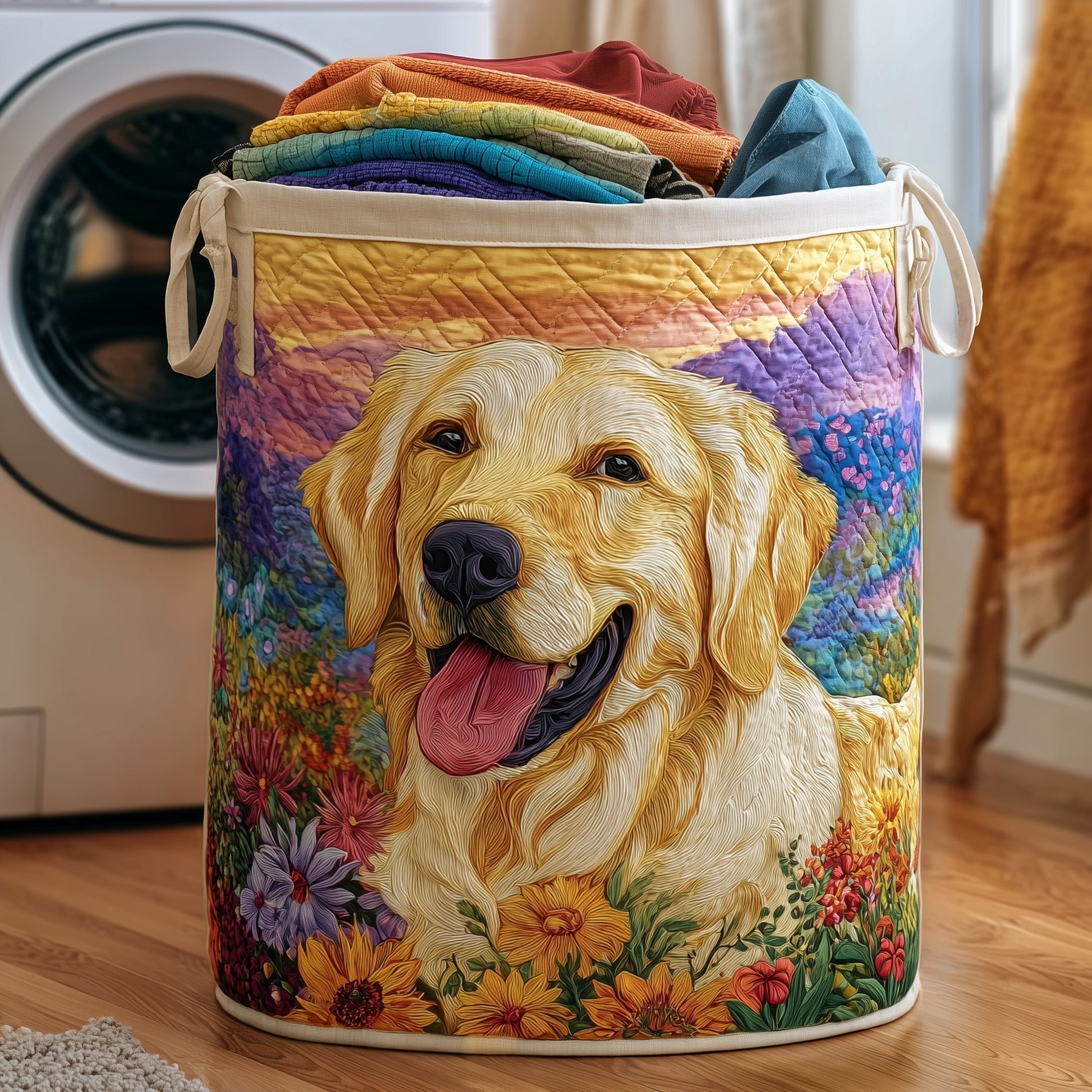 Everyday Golden Retriever Quilted Tote