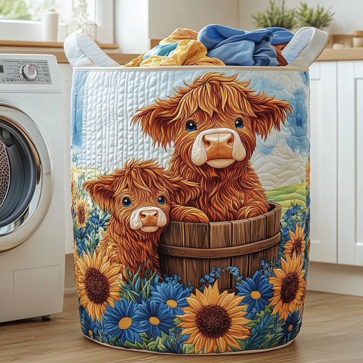 Everyday Highland Cow Quilted Tote