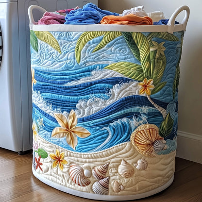 Plumeria Blossom Laundry Quilted Tote