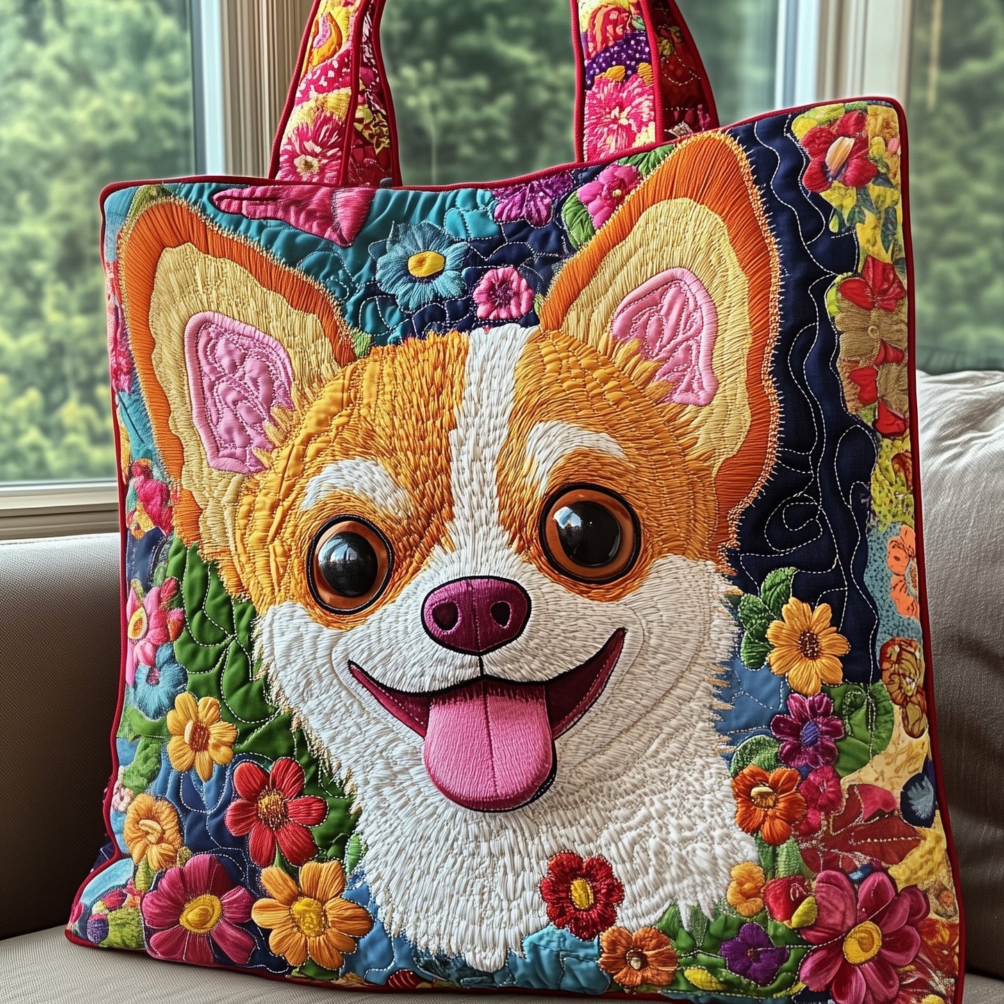 Chihuahua Dog Portrait Tote Bag