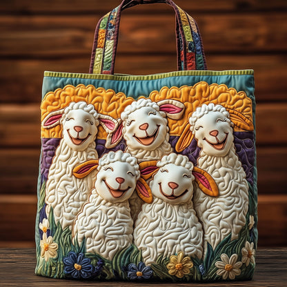 The Joyful Sheep Quilted Tote